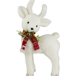 Hot Standing Baby Deer with Scarf Christmas Figurine - 15.75" Animals