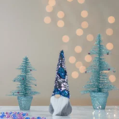 Outlet Standing Christmas Gnome Decoration with Flip Sequin Hat - 13.5
