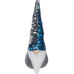 Outlet Standing Christmas Gnome Decoration with Flip Sequin Hat - 13.5