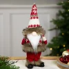 Standing Gnome with Knitted Outfit Christmas Figure - 19" - Red Gnomes