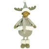Hot Standing Plush Moose with Matching Hat and Scarf Christmas Figure - 24.75" - Beige Animals