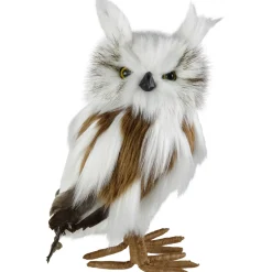 Online Standing Plush Winter Owl Christmas Figurine - 11.5" Animals