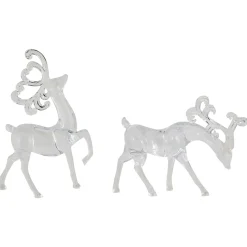 Sale Standing Reindeer Christmas Figurines - 9.25" - Clear - Set of 2 Animals