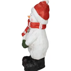 Standing Snowman Christmas Decoration - 17" - White and Red Snowmen