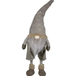 Outlet Standing Swaying Gnome Christmas Figure - 22" - Beige Gnomes
