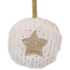 Sale Star and Christmas Tree Disc Ornaments - 3.5" - Cream and Beige - Set of 2 Garden & Floral