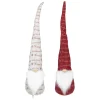 Best Tall Pointy Hat "Happy Christmas" Gnomes - 18" - Red and Ivory - Set of 2 Gnomes