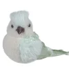 Sale Textured Christmas Bird with Sequins - 3.5" - Light Green Animals
