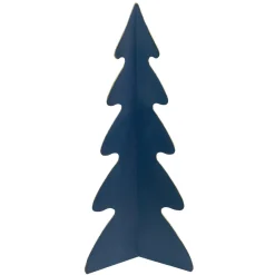 Triangular Christmas Tree with Curved Edges Decoration - 15" - Blue Trees