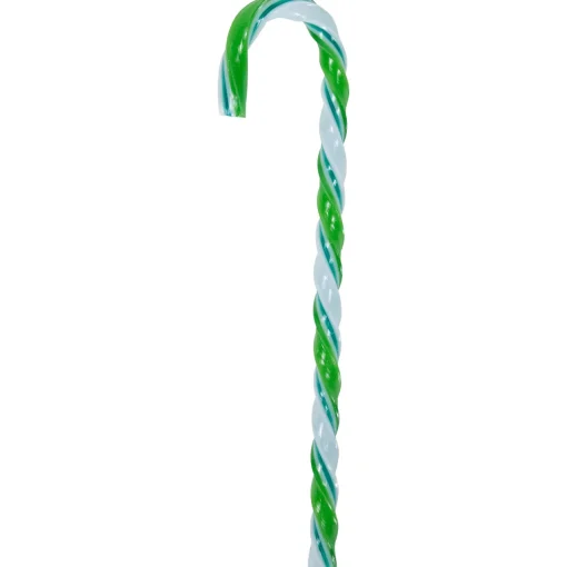 Sale Twist Candy Cane Christmas Ornaments - 6" - Green and White - 12 ct Food & Beverage