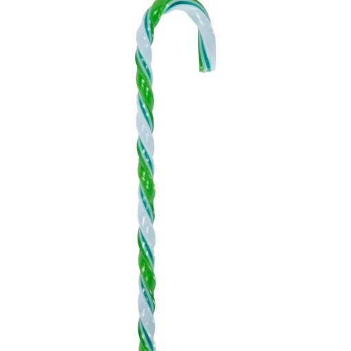 Sale Twist Candy Cane Christmas Ornaments - 6" - Green and White - 12 ct Food & Beverage