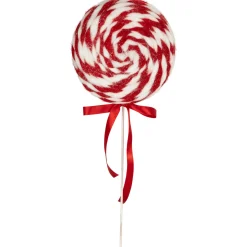 Clearance Twisted Yarn Peppermint Lollipop Christmas Pick - 19.25" Sprays, Picks & Branches