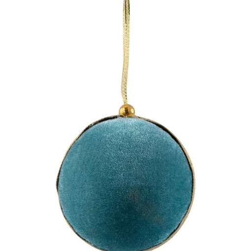 Sale Velour Christmas Ball Ornament - 3.25" - Teal Green Glass|Ball Ornaments