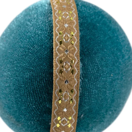 Sale Velour Christmas Ball Ornament - 3.25" - Teal Green Glass|Ball Ornaments