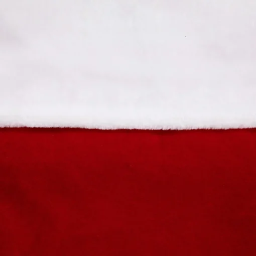 New Velveteen Santa Claus Belt Buckle Commercial Christmas Stocking - 48" - Red and White Stockings