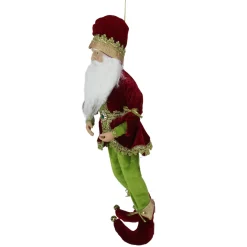 Outlet Whimsical Elf Hanging Christmas Figure - 18" - Red and Green Elves & Fairies