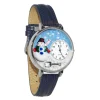 Discount Snowman 3D Watch | Gold or Silver Finish Large or Small | Unique Fun Novelty | Handmade in USA | Leather Watch Band Costumes