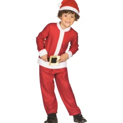 Hot White and Red Santa Claus Boy's Christmas Costume - 6-8 Years Costumes