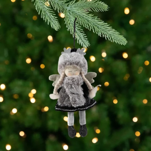 Outlet Winter Girl Angel Hanging Christmas Figure Ornament - 8.5" Angels & Cherubs