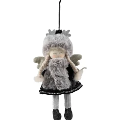 Outlet Winter Girl Angel Hanging Christmas Figure Ornament - 8.5" Angels & Cherubs