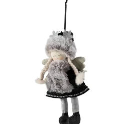 Outlet Winter Girl Angel Hanging Christmas Figure Ornament - 8.5