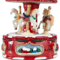 Best Winter Horses Animated Musical Christmas Carousel - 6.5