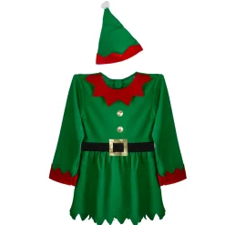 Sale Women's Red and Green 2-Piece Elf Costume- Size XL Costumes