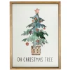 Discount Wooden Framed "Oh Christmas Tree" Wall Art Decoration - 20" Wall